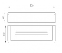 Полка ABBER Osten 316 AA1862BGG оружейная сталь брашированная