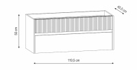 Тумба для раковины 120 см Onsen Niwa 71-BP-120-M15-V15, песочный