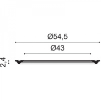 R66 Розетка потолочная гладкая Orac Decor из полиуретана