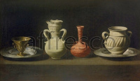 Картина: Francisco de Zurbaran, Still Life with Four Vessels