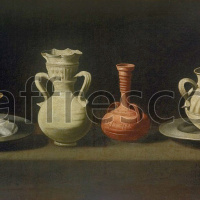 Картина: Francisco de Zurbaran, Still Life with Four Vessels
