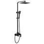 Душевая стойка ABBER Wasserfall AF8616BL с изливом, черный матовый