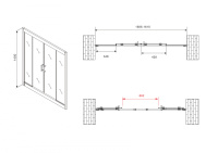 Шторка на ванну ABBER Schwarzer Diamant AG57160M