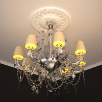 Розетка потолочная с рисунком  1.56.019 из полиуретана Европласт - Орнаментальная розетка