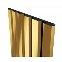 Комплект акуст.панелей, черный войлок, 600х300х19мм, рейки ЭКОПОЛИМЕР, желтое золото/2шт.