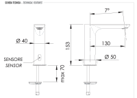 Кран сенсорный для раковины Remer Sensor SE17I SE17I