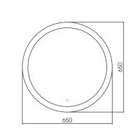 Зеркало ABBER Mond AG6202S-0.65 с подсветкой, сенсорный выключатель, диммер