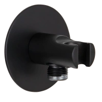 Держатель ручного душа с подключением шланга Remer 337XNO, черный матовый 337XNO