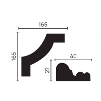 Декоративный уголок из дюрополимера C1-DD608 Decor-Dizayn - угловой элемент (комплект 4 шт.)