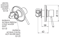 Смеситель для душа Remer Minimal N30 N30