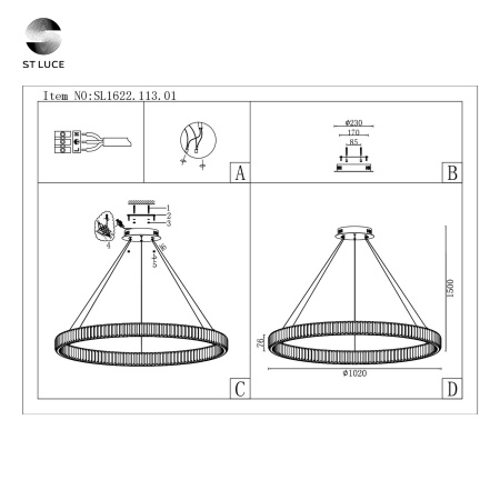 Люстра подвесная ST Luce TIVOLI SL1622.113.01