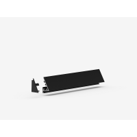 Микроплинтус Laconistiq Light (под подсветку) Черный анодированный 25х16х5х2450мм, 7 зажимов в комплекте
