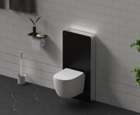 Инсталляционный модуль внешнего монтажа ABBER AC0107MB для подвесного унитаза, черный