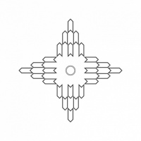 Розетка RODECOR 87401ar потолочная из полимерного гипса - Готовое решение Rodecor из элементов