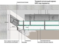 Профиль алюминиевый теневой с подсветкой Laconistiq Gips Белый RAL 9016 51-22-300 матовый 3000×43,8×44,1