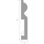 Плинтус напольный из ЛДФ Ultrawood арт. Base 0018 i (2000 x 98 x 16 мм)
