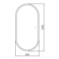 Зеркало ABBER Kontur AG6303S-1.0 с подсветкой, сенсорный выключатель, диммер
