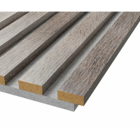 Акустические стеновые панели, 2750х600 мм, войлок, рейки МДФ, дуб дымчатый