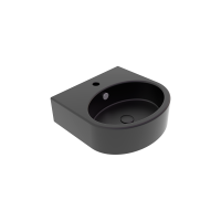 Раковина подвесная 45х44 см GSG Ceramic Design Like LKLAVBW45003, черный матовый LKLAVBW45003