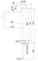 Смеситель для раковины Mariani Next A22398NS12, золото брашированное A22398NS12