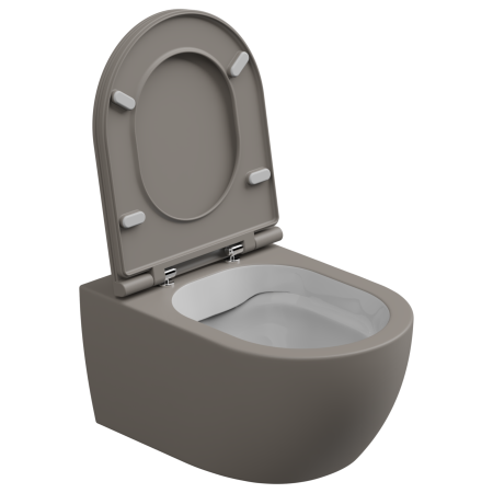 Чаша подвесного унитаза биколор GSG Ceramic Design Like LKWCSOBI000/030, White/Cashmere Matt LKWCSOBI000/030