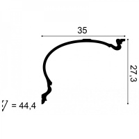 C344 Карниз Orac Decor из полиуретана - Плинтус потолочный