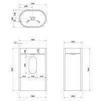 Раковина отдельностоящая ABBER Stein AS2551-H белая матовая