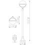 Уличный светильник Arte Lamp Monaco A1496PA-1BK