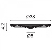 R08 Розетка потолочная гладкая Orac Decor из полиуретана