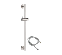 Душевая стойка 66 см с шлангом Remer INOX SS317M332, нержавеющая сталь SS317M332