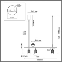Подвесной светильник Odeon Light ASTRUM IP20 LED GU10/LED 36W 520Лм AD 4353/36L
