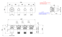 Смеситель для душа Remer Chrono CH98D3BO, белый матовый CH98D3BO