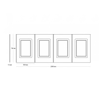 Стеновая панель из ЛДФ с 4-мя филенками,  UW 4200 (760 х 2000 х 12мм.) - Ultrawood 