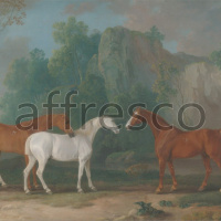 Картина: Sawrey Gilpin, Three Hunters in a Rocky Landscape