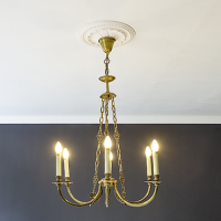 Розетка потолочная с рисунком  1.56.007 из полиуретана Европласт - Орнаментальная розетка