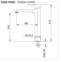 Смеситель для раковины Remer Winner W11L W11L
