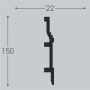 Напольный плинтус Bello Deco П8 150-22 из XPS Polymer