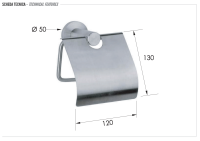 Бумагодержатель Remer Minimal INOX Mi60INOXCR, нержавеющая сталь Mi60INOXCR