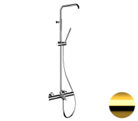 Душевая система термостатическая с изливом Remer Elegance EQ34A7MMSSOFDO, золото глянцевое EQ34A7MMSSOFDO