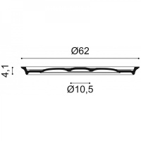 R76 Розетка потолочная гладкая Orac Decor из полиуретана