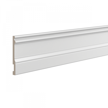 Плинтус напольный из массива дерева Ultrawood арт. Base 0002 W (2440 x 133 x 14 мм.)