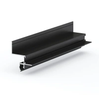 Профиль алюминиевый теневой с подсветкой Laconistiq Gips Ultra Черный муар RAL 9005 56-31-300 3000×41×43,3