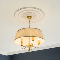 Розетка потолочная с рисунком  1.56.005 из полиуретана Европласт - Орнаментальная розетка