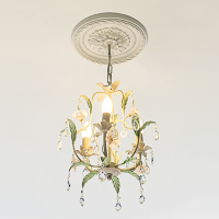 Розетка потолочная с рисунком  1.56.009 из полиуретана Европласт - Орнаментальная розетка