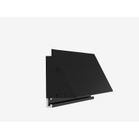 Микроплинтус Laconistiq Light (под подсветку) Черный анодированный 25х16х5х2450мм, 7 зажимов в комплекте
