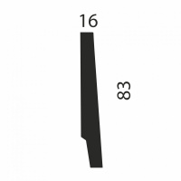 Плинтус AP06 под покраску, белый, 83x16x2400 мм, МДФ