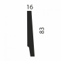 Плинтус AP06 под покраску, белый, 83x16x2400 мм, МДФ