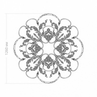 Розетка RODECOR 87108br потолочная из полимерного гипса - Готовое решение Rodecor из элементов