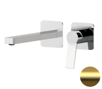 Смеситель для раковины Remer Slash SL15PLBG, золото брашированное SL15PLBG