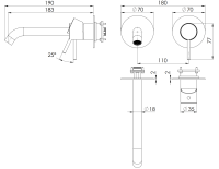 Смеситель для раковины Remer X Style X15PLWBCFP, черный брашированный хром X15PLWBCFP